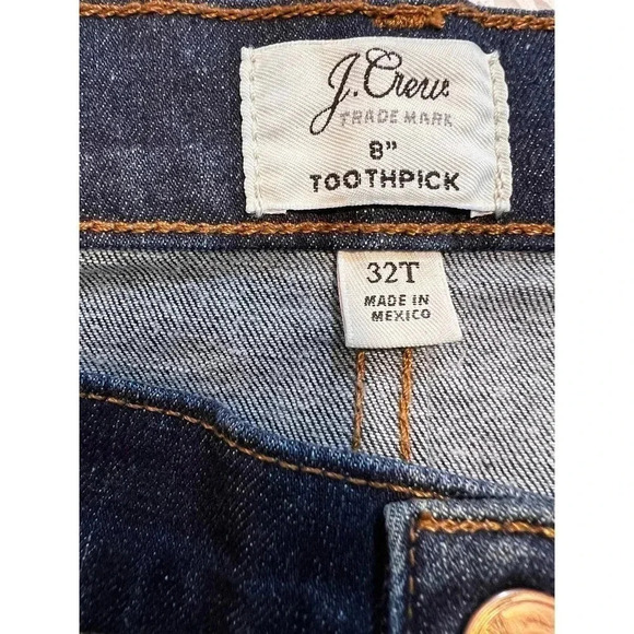 J crew jeans 8” rise toothpick  jeans size 32 T - Picture 5 of 6